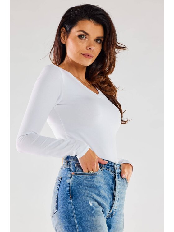 Infinite You Infinite You Blusa M289 Bianco Basic Fit