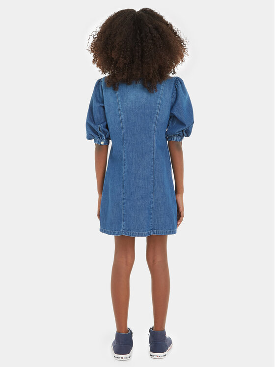 Tommy Hilfiger Tommy Hilfiger Rochie de blugi KG0KG07562 Albastru Regular Fit