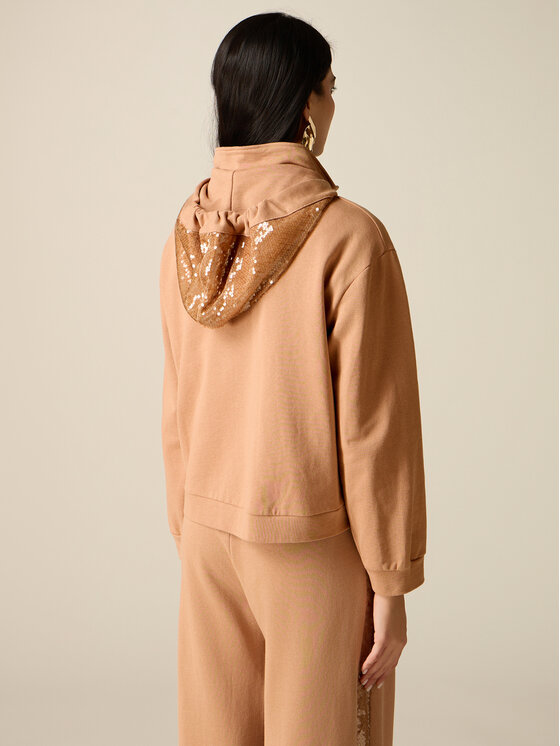 Oltre Oltre Bluza G875J004314N012 Brązowy Regular Fit