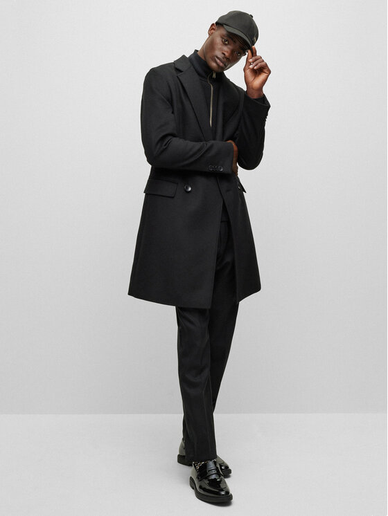 BOSS Boss Wollmantel H-Hyde 50484726 Schwarz Slim Fit