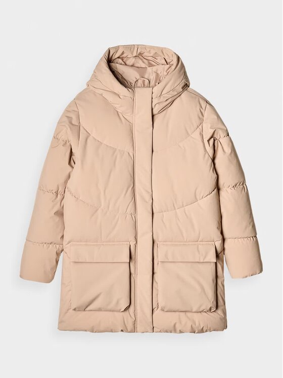 4F 4F Giubbotto piumino 4FWAW24TDJAF474-83S Marrone Regular Fit