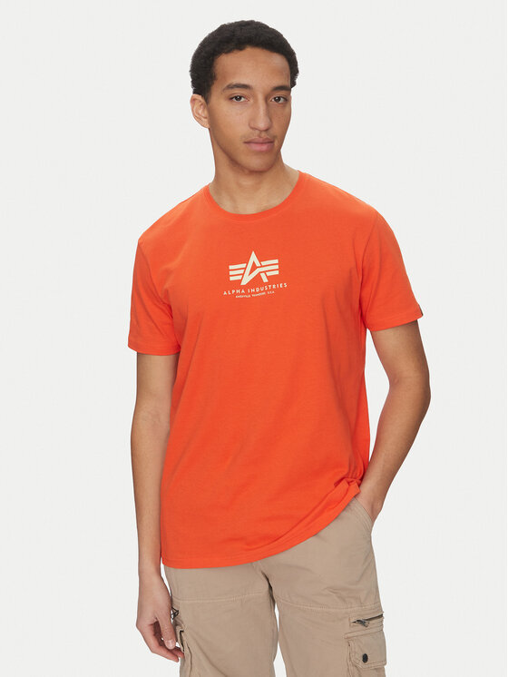 Férfi Póló Alpha Industries, Méret: XL, Narancssárga, Basic 118533
