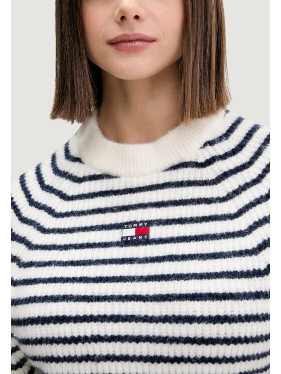 Tommy Jeans Tommy Jeans Maglione TJW CROP BADGE SWEAT Bianco Sweat Fit