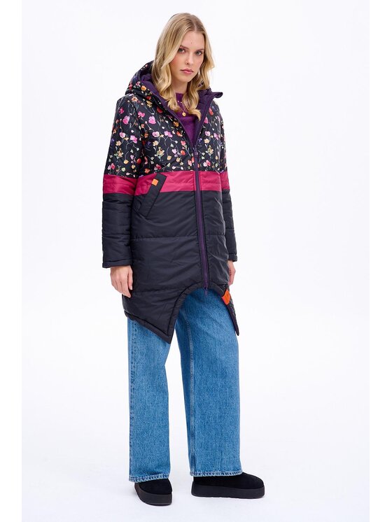 NAOKO NAOKO Kurtka zimowa Iceberg Blooming Secret Fioletowy Regular Fit