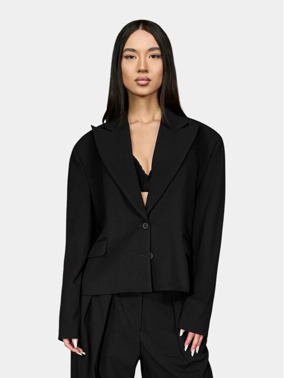 MADE BY SOCIETY MADE BY SOCIETY Kurtka anorak FRACTAL Jacket - G27187 Czarny Basic Fit