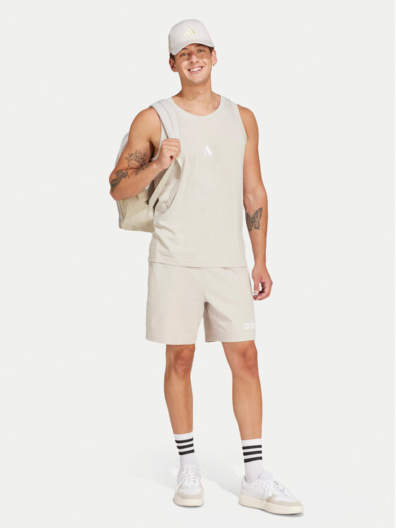 adidas adidas Tank-Top Essentials Small Logo IN6177 Beige Regular Fit