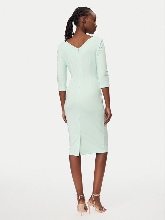 Rinascimento Rinascimento Коктейлна рокля CFC0127699003 Зелен Slim Fit