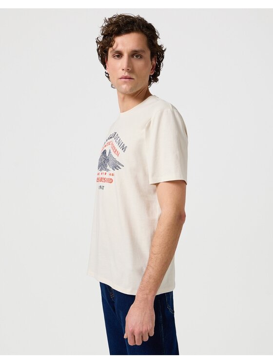 Wrangler Wrangler T-Shirt Americana Tee Biały Regular Fit