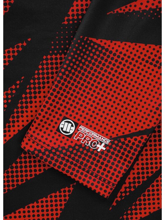 PITBULL PITBULL Longsleeve Dot Camo II Czerwony Regular Fit