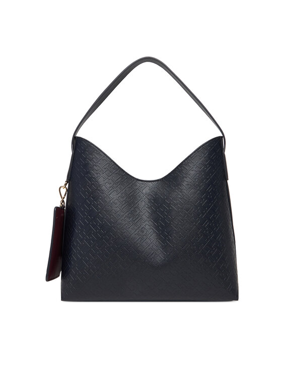 Tommy Hilfiger Tommy Hilfiger Geantă Th Icon Shoulder Bag Mono AW0AW18141 Bleumarin