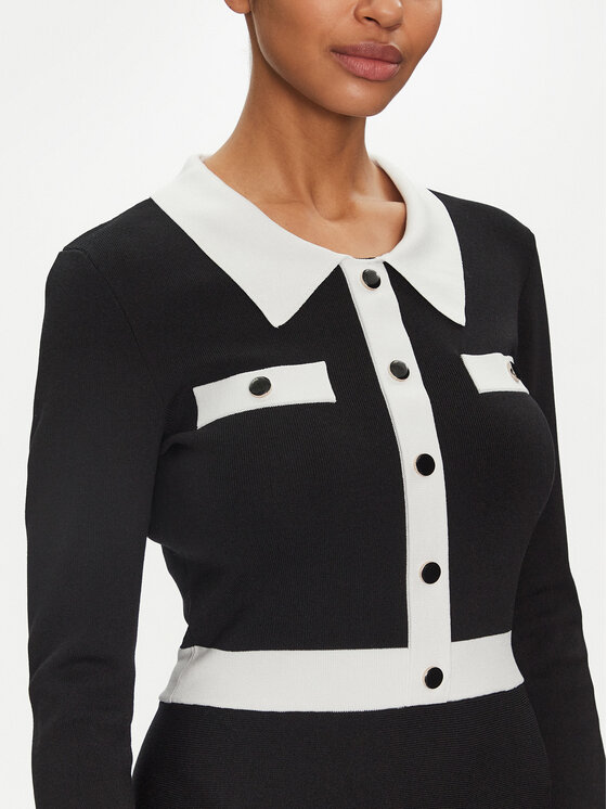 Morgan Morgan Rochie tricotată 251-RMAVA Negru Slim Fit
