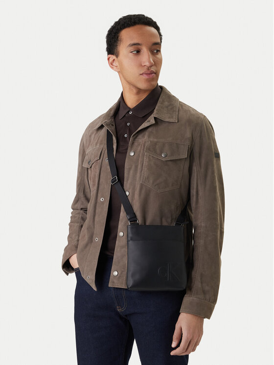 Calvin Klein Calvin Klein Umhängetasche Bold Ck Flatpack LV04D3344G Schwarz