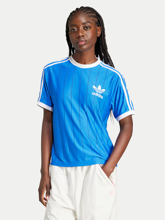 adidas T Shirt adicolor 3 Stripes IY7233 Blau Loose Fit Modivo