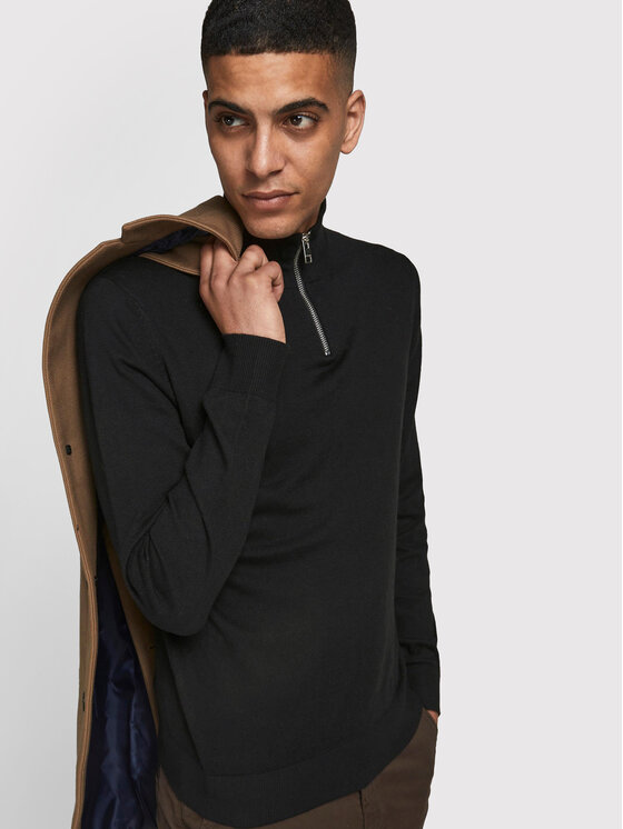 Jack & Jones Jack & Jones Sweter Emil 12189339 Czarny Regular Fit