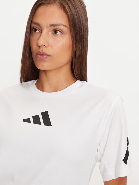 adidas adidas T-krekls Z.N.E. JE7857 Balts Regular Fit