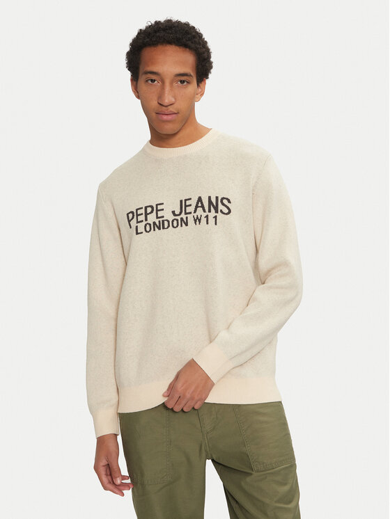 Pepe Jeans Džemperis Cardin PM702466 Écru Regular Fit