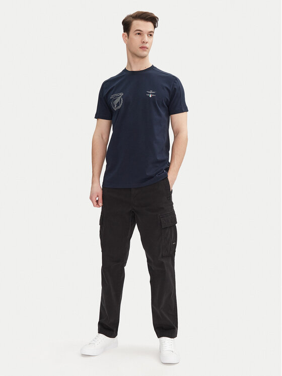 Aeronautica Militare Aeronautica Militare Majica 251TS2380J674 Mornarsko modra Regular Fit