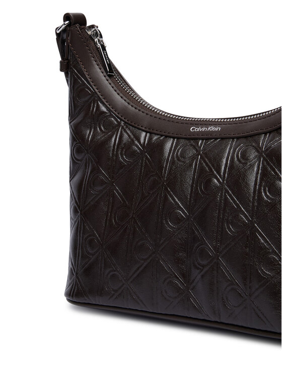 Calvin Klein Calvin Klein Käekott Emblem Aop Debossed Shoulder Bag LV04F3874G Pruun