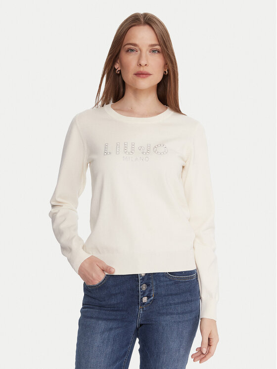Liu Jo Liu Jo Džemper TF5248 MS63L Écru Regular Fit
