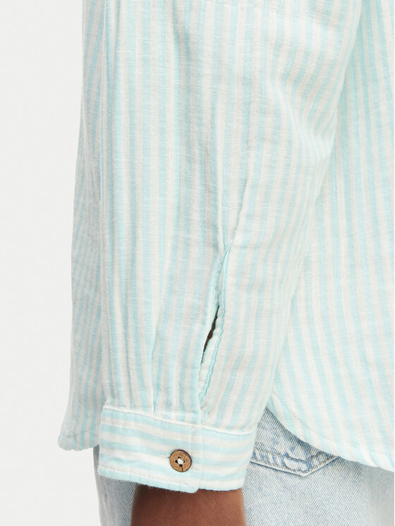 Roxy Roxy Krekls Morning Shine Stripe ERJWT03747 Gaiši zila Loose Fit