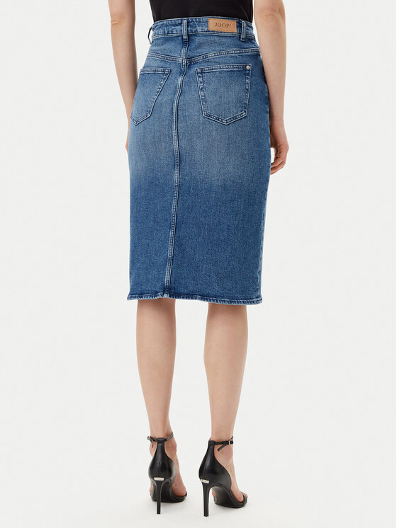 JOOP! JOOP! Džínová sukně 58 JW242DS167 30047184 Modrá Slim Fit