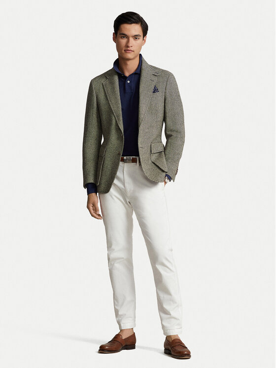 Polo Ralph Lauren Polo Ralph Lauren Тениска с яка и копчета 710680790046 Тъмносин Custom Slim Fit