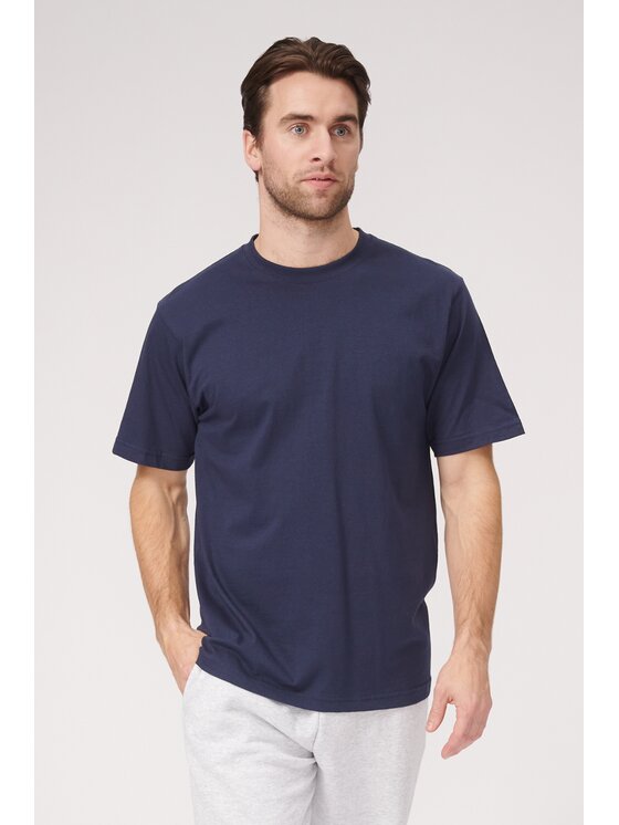 TeeShoppen TeeShoppen T-Shirt 'Oversized Collection' Granatowy Oversize