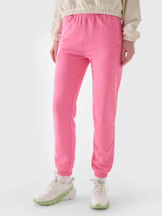 4F 4F Pantaloni da tuta 4FWAW24TTROF0925-54S Rosa Regular Fit