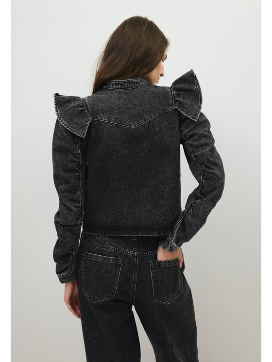 BIZUU BIZUU Koszula jeansowa DILETTA DENIM SHIRT Szary Standard Fit