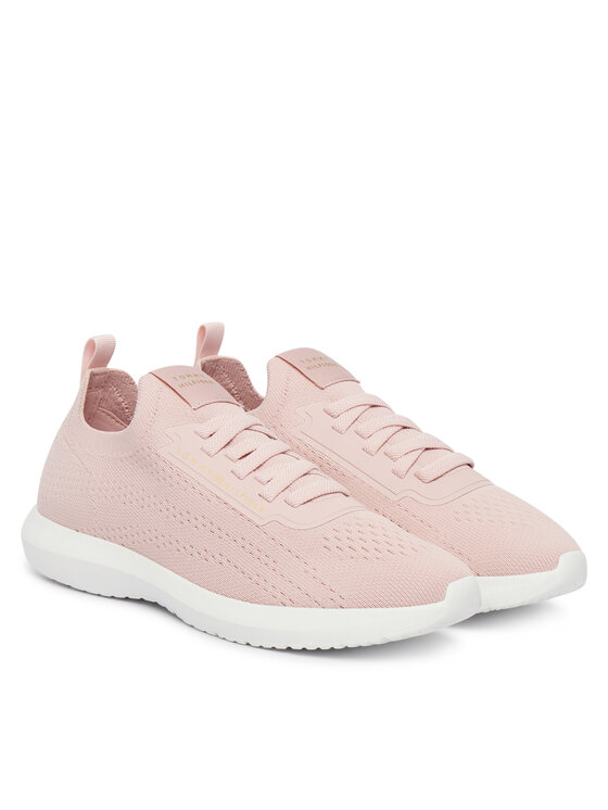 Tommy Hilfiger Tommy Hilfiger Сникърси Th Knit Extralight Runner FW0FW09112 Светлобежов