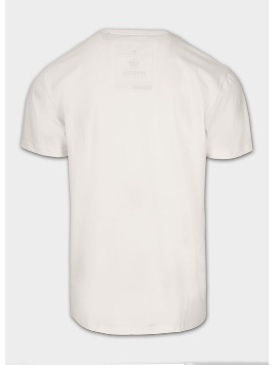 PITBULL PITBULL T-Shirt Koszulka męska Slim Fit SAN DIEGO CA SMALL LOGO M Biały Regular Fit