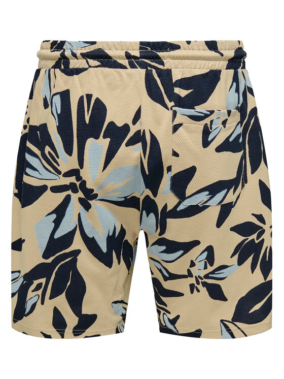 Only & Sons Only & Sons Шорти от плат Piero 22034086 Бежов Relaxed Fit