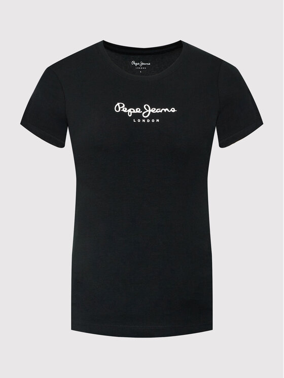 Pepe Jeans Pepe Jeans T-Shirt New Virginia PL505202 Černá Slim Fit