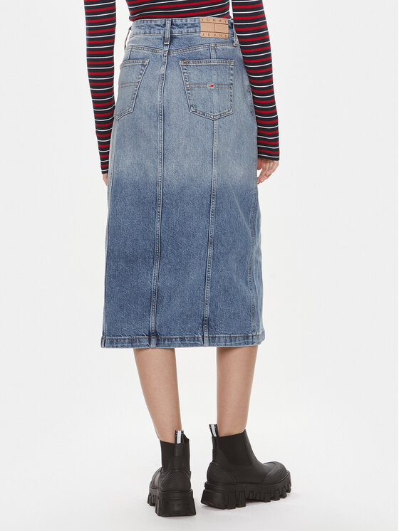 Tommy Jeans Tommy Jeans Jeans suknja Claire DW0DW17218 Plava Regular Fit