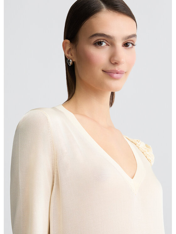 Liu Jo Liu Jo Maglione CA5165MS028X0657 Bianco Regular Fit