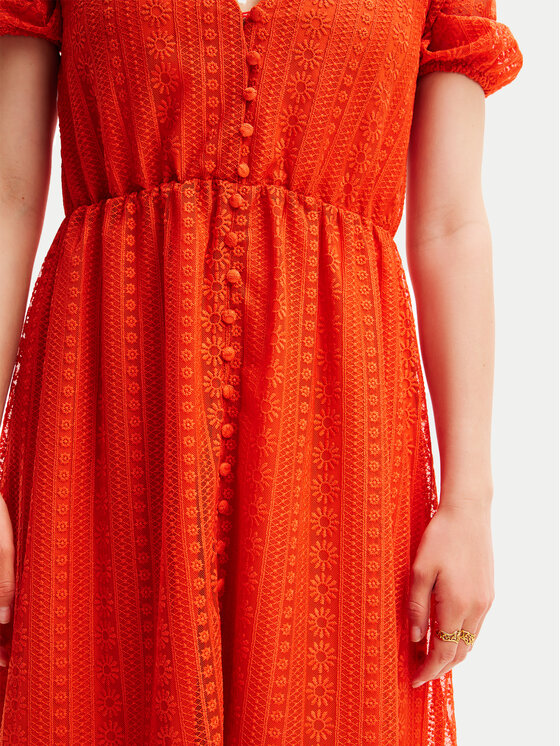 Desigual Desigual Vasarinė suknelė Ottawa 24SWVW05 Oranžinė Regular Fit