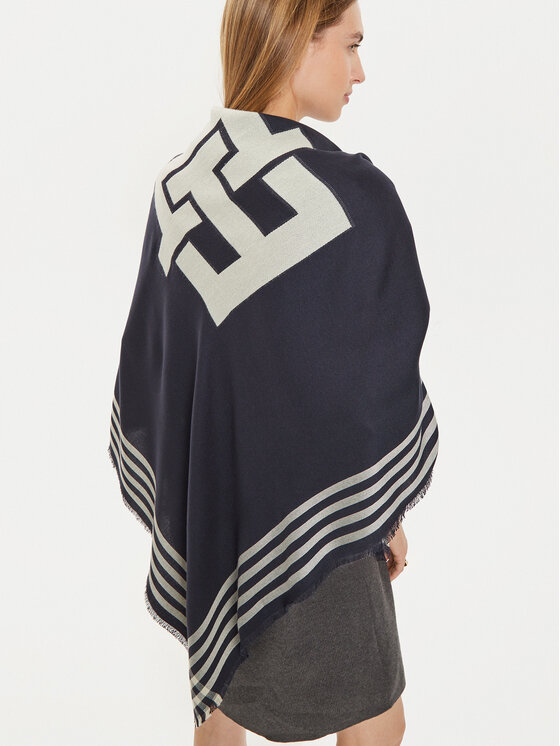 Tommy Hilfiger Tommy Hilfiger Eșarfă Naval Square AW0AW16651 Bleumarin