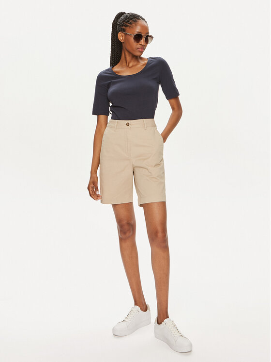 Gant Gant Szorty materiałowe Chino 4020078 Beżowy Slim Fit