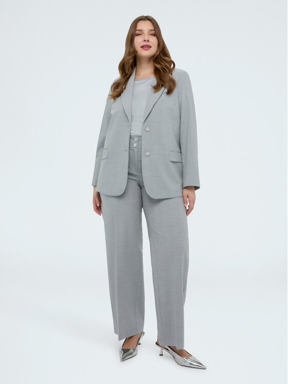 Fiorella Rubino Fiorella Rubino Marynarka Q007T000245N0R4 Szary Regular Fit