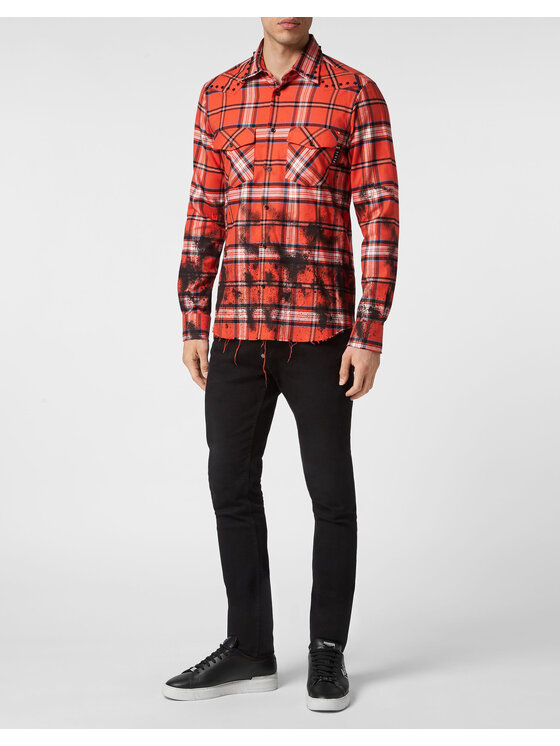 PHILIPP PLEIN PHILIPP PLEIN Koszula 4449 Pomarańczowy Regular Fit