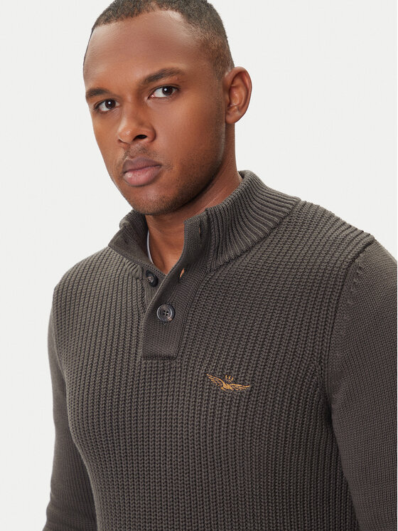 Aeronautica Militare Aeronautica Militare Džemper 252MA1572UL00409 Siva Slim Fit