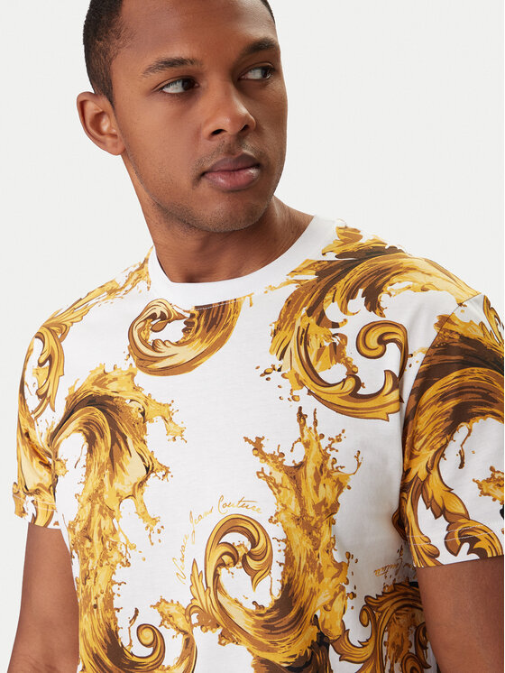 Versace Jeans Couture Versace Jeans Couture Póló 80GAH6S0 JS543 Fehér Regular Fit