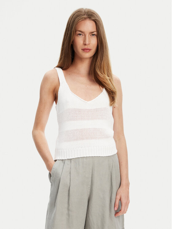 United Colors Of Benetton United Colors Of Benetton Top 1898DH018 Bílá Relaxed Fit