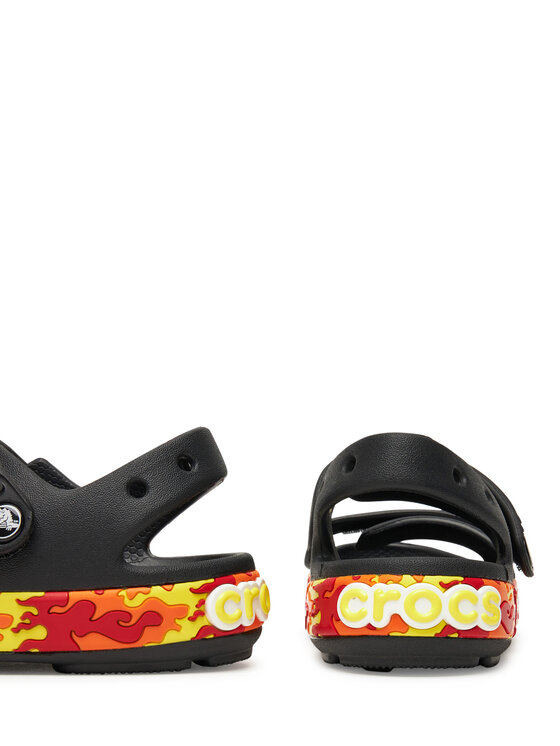 Crocs Crocs Sandały Crocband Cruiser Flames Sandal Kids 211268 Czarny