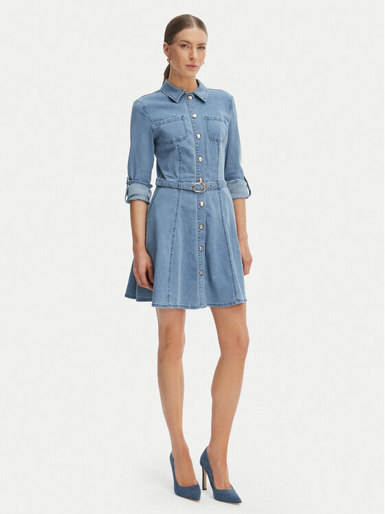 Morgan Morgan Sukienka jeansowa 261-RODEX Niebieski Slim Fit