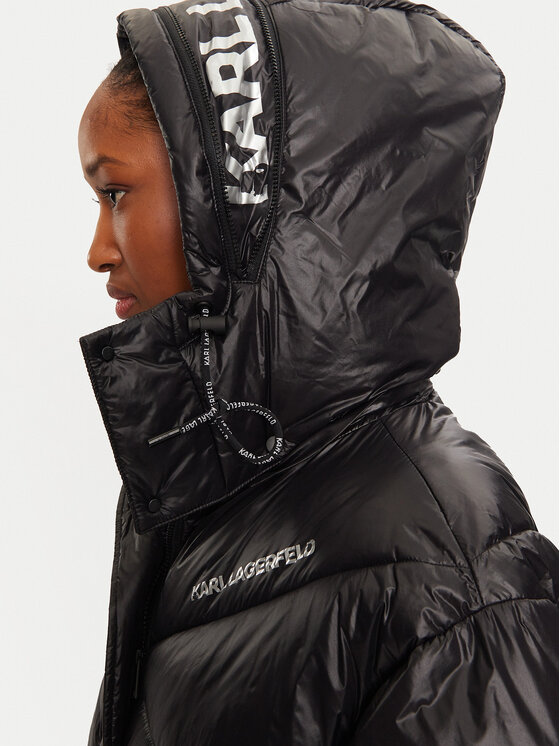 KARL LAGERFELD KARL LAGERFELD Vatovaná bunda 246W1510 Černá Regular Fit