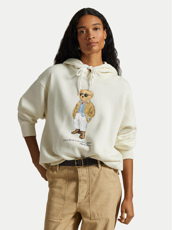 Polo Ralph Lauren Bluza 211A96598001 Écru Relaxed Fit