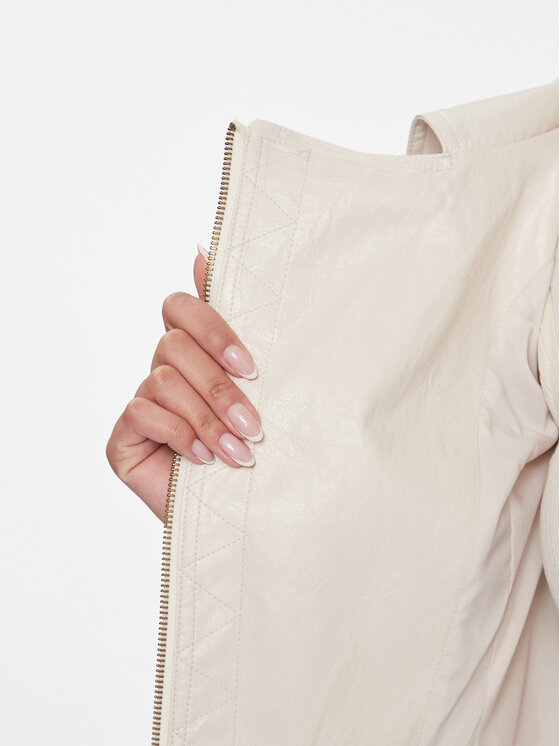 TWINSET TWINSET Μπουφάν από απομίμηση δέρματος 241TP2300 Μπεζ Regular Fit