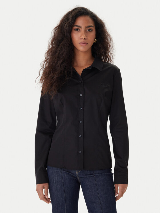 Guess Guess Košile W2YH41 WAF10 Černá Slim Fit
