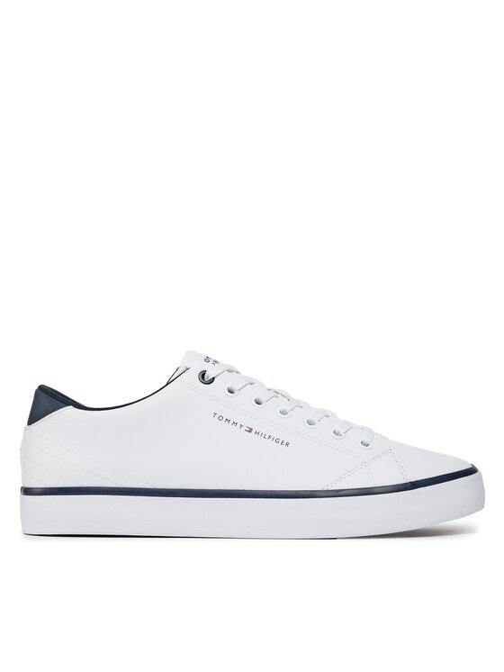 Tommy Hilfiger Sneakersy Th Hi Vulc Core Low Leather FM0FM05041 Biela